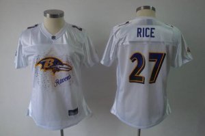 Jerseys Factory Cheap Ravens #27 Ray Rice White 2011 Women's Fem