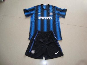 Jerseys Factory Cheap Inter Milan Blank Blue Black Strip Home Ki