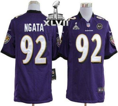 Jerseys Factory Cheap Nike Ravens #92 Haloti Ngata Purple Team C