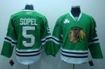 Jerseys Factory Cheap Blackhawks #5 Brent Sopel Embroidered Gree