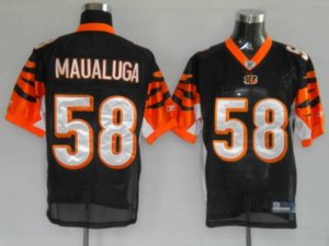 Jerseys Factory Cheap Bengals #58 Rey Maualuga Black Stitched NF