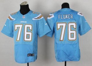 Jerseys Factory Cheap Nike Chargers #76 D.J. Fluker Electric Blu