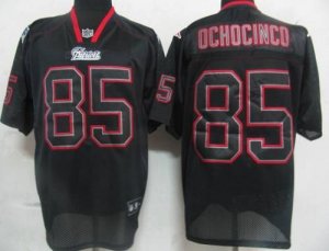 Jerseys Factory Cheap Patriots #85 Chad OchoCinco Lights Out Bla