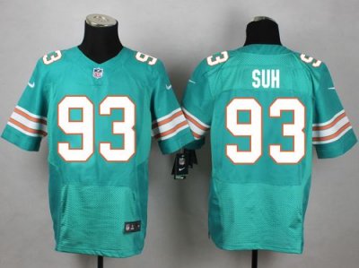 Jerseys Factory Cheap Nike Dolphins #93 Ndamukong Suh Aqua Green
