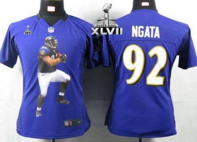 Jerseys Factory Cheap Nike Ravens #92 Haloti Ngata Purple Team C