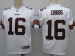 Jerseys Factory Cheap Browns #16 Joshua Cribbs White Embroidered