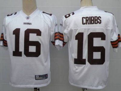 Jerseys Factory Cheap Browns #16 Joshua Cribbs White Embroidered