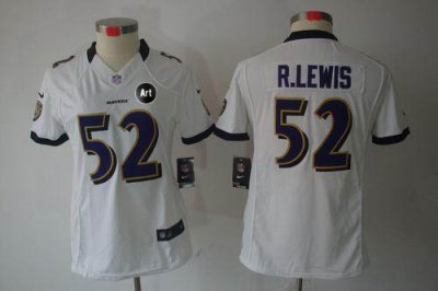 Jerseys Factory Cheap Nike Ravens #52 Ray Lewis White With Art P