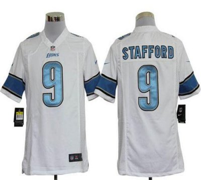 Jerseys Factory Cheap Nike Lions #9 Matthew Stafford White Men's