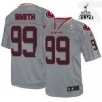 Jerseys Factory Cheap Nike 49ers #99 Aldon Smith Lights Out Grey