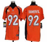 Jerseys Factory Cheap Nike Broncos #92 Elvis Dumervil Orange Tea