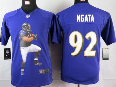 Jerseys Factory Cheap Nike Ravens #92 Haloti Ngata Purple Team C