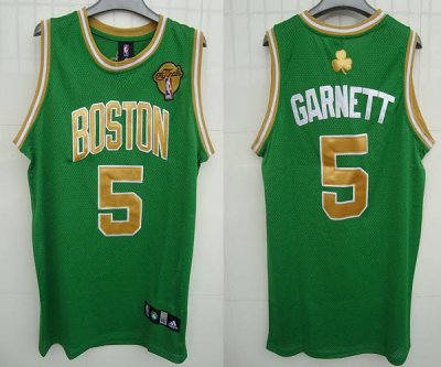 Jerseys Factory Cheap Celtics #5 Kevin Garnett Embroidered Green