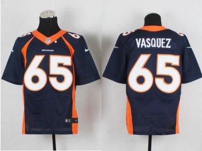 Jerseys Factory Cheap Nike Broncos #65 Louis Vasquez Navy Blue A