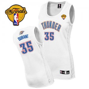 Jerseys Factory Cheap Thunder #35 Kevin Durant White Women Fashi