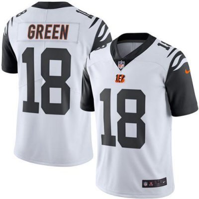 Jerseys Factory Cheap Nike Bengals #18 A.J. Green White Men's St