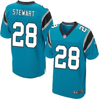 Jerseys Factory Cheap Nike Panthers #28 Jonathan Stewart Blue Al