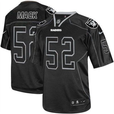 Jerseys Factory Cheap Nike Raiders #52 Khalil Mack Lights Out Bl