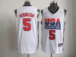 Jerseys Factory Cheap Nike Team USA #5 David Robinson White 2012
