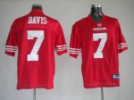 Jerseys Factory Cheap 49ers Nate Davis #7 Stitched Red NFL Jerse