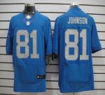 Jerseys Factory Cheap Nike Lions #81 Calvin Johnson Blue Alterna