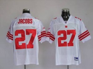 Jerseys Factory Cheap Giants #27 Brandon Jacobs White Embroidere