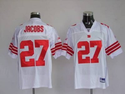 Jerseys Factory Cheap Giants #27 Brandon Jacobs White Embroidere