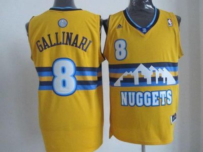 Jerseys Factory Cheap Nuggets #8 Danilo Gallinari Yellow Alterna