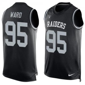 Jerseys Factory Cheap Nike Raiders #95 Jihad Ward Black Team Col