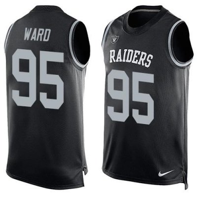 Jerseys Factory Cheap Nike Raiders #95 Jihad Ward Black Team Col