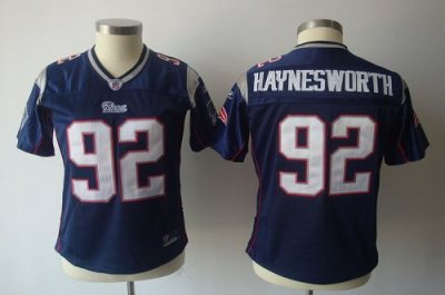 Jerseys Factory Cheap Patriots #92 Albert Haynesworth Blue Women