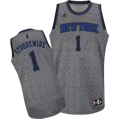 Jerseys Factory Cheap Knicks #1 Amare Stoudemire Grey Static Fas