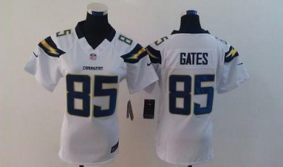 Jerseys Factory Cheap Nike Chargers #85 Antonio Gates White Wome