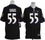 Jerseys Factory Cheap Nike Ravens #55 Terrell Suggs Black Altern