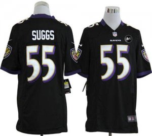 Jerseys Factory Cheap Nike Ravens #55 Terrell Suggs Black Altern