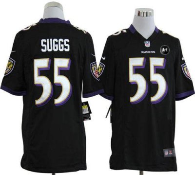 Jerseys Factory Cheap Nike Ravens #55 Terrell Suggs Black Altern