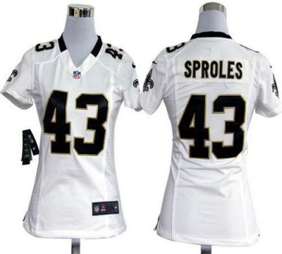 Jerseys Factory Cheap Nike Saints #43 Darren Sproles White Women