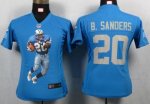Jerseys Factory Cheap Nike Lions #20 Barry Sanders Light Blue Te
