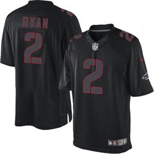 Jerseys Factory Cheap Nike Falcons #2 Matt Ryan Black Men's Embr