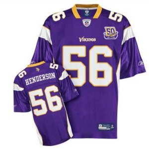Jerseys Factory Cheap Vikings #56 E.J. Henderson Purple Team 50T