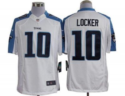 Jerseys Factory Cheap Nike Titans #10 Jake Locker White Men's Em