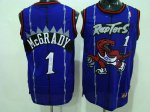 Jerseys Factory Cheap Raptors #1 Tracy McGrady Blue Swingman Sti