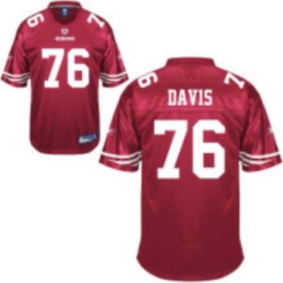 Jerseys Factory Cheap 49ers #76 Anthony Davis Red Stitched NFL J
