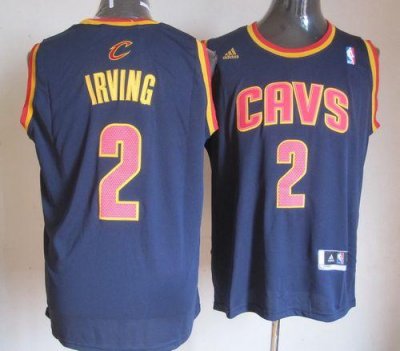 Jerseys Factory Cheap Cavaliers #2 Kyrie Irving Navy Blue Revolu