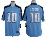 Jerseys Factory Cheap Nike Titans #10 Jake Locker Light Blue Tea
