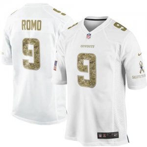 Jerseys Factory Cheap Nike Cowboys #9 Tony Romo White Men's Stit