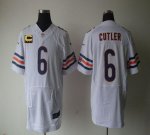 Jerseys Factory Cheap Nike Bears #6 Jay Cutler White With C Patc