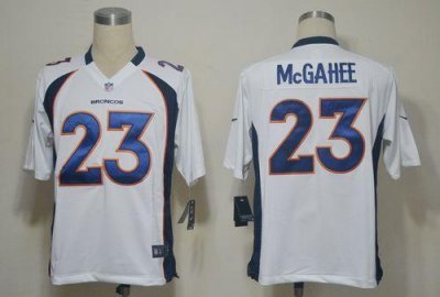 Jerseys Factory Cheap Nike Broncos #23 Willis McGahee White Men'