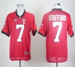 Jerseys Factory Cheap Bulldogs #7 Matthew Stafford Red With C Pa