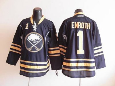 Jerseys Factory Cheap Sabres #1 Jhonas Enroth Navy Blue Home Emb